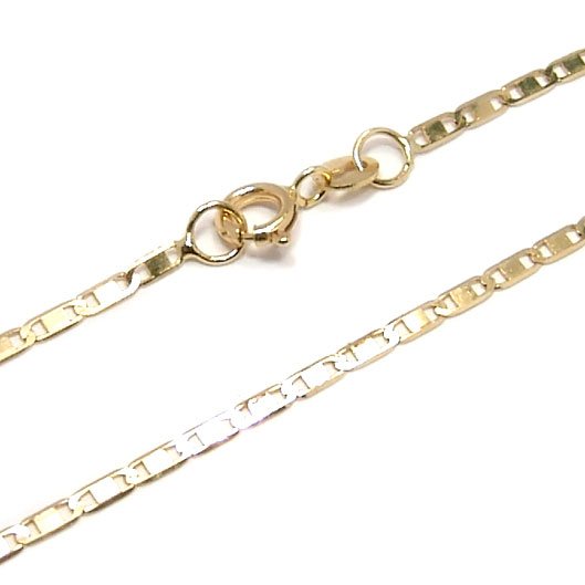 Colar em ouro 18k - Cadeado achatado - Feminino - 60 cm - 2CLO0155