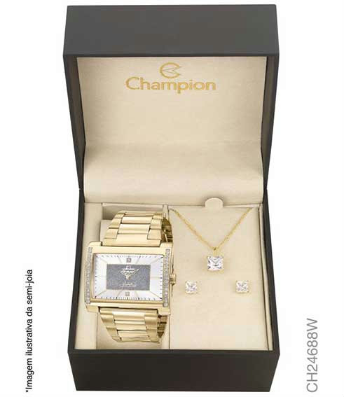 Relogio Champion Feminino - CH24688W - Conjunto Relogio Champion Feminino - CH24688W - Conjunto