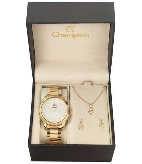 Relogio Champion Feminino - CN26019W- Conjunto Relogio Champion Feminino - CN26019W- Conjunto