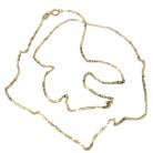 Corrente em ouro 18k - Cadeado achatado - 60 cm