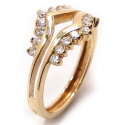 Anel em ouro 18k com brilhantes - 2ANB0377 Anel em ouro 18k com brilhantes - 2ANB0377