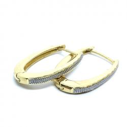 Argola africana em ouro amarelo 18k feminina - 2BRO1044 Argola africana em ouro amarelo 18k feminina - 2BRO1044