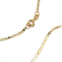 Colar em ouro 18k - Cadeado achatado - Feminino - 60 cm - 2CLO0155