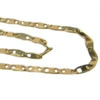 Corrente em ouro 18k - Cadeado achatado - 60 cm - 2CLO0517 Corrente em ouro 18k - Cadeado achatado - 60 cm - 2CLO0517