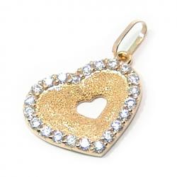Pingente em ouro 18k com zirconia - Coração Pingente em ouro 18k com zirconia - Coração