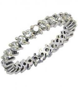 Aliança de diamantes em ouro branco 18k - 2MAB0028 Aliança de diamantes em ouro branco 18k - 2MAB0028