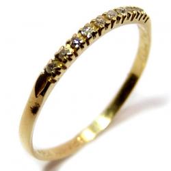 Meia aliança de brilhantes em ouro amarelo 18k - 2MAB0067 Meia aliança de brilhantes em ouro amarelo 18k - 2MAB0067