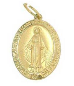 Medalha de Nossa Senhora das Graças em ouro 18k - 2MEO0010 Medalha de Nossa Senhora das Graças em ouro 18k - 2MEO0010