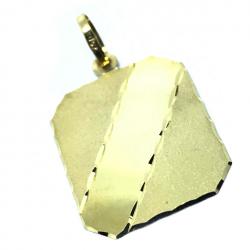 Medalha em ouro amarelo 18k - Placa fosca - 2MEO0361