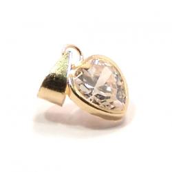 Pingente em ouro 18k com zirconia - Coração Pingente em ouro 18k com zirconia - Coração