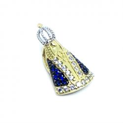Pingente em ouro 18k com zirconias - 2PIZ0038 Pingente em ouro 18k com zirconias - 2PIZ0038