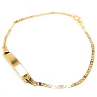 Pulseira feminina de chapa em ouro amarelo 18k Pulseira feminina de chapa em ouro amarelo 18k