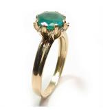 Anel em ouro 18k com diamantes e esmeralda - 2ABE0067 Anel em ouro 18k com diamantes e esmeralda - 2ABE0067