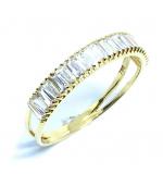 Anel em ouro amarelo 18k com 20 zirconias - 2ANZ0082 Anel em ouro amarelo 18k com 20 zirconias - 2ANZ0082