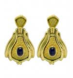 Brinco em ouro 18k feminino com ametista - 2BPD0010 Brinco em ouro 18k feminino com ametista - 2BPD0010