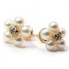 Brinco em ouro 18k feminino com pérolas e zirconia (Produto Esgotado) Brinco em ouro 18k feminino com pérolas e zirconia (Produto Esgotado)