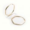 Argola africanas em ouro amarelo 18k - Sextavada - 2BRO0563 Argola africanas em ouro amarelo 18k - Sextavada - 2BRO0563