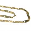 Corrente em ouro 18k - Cadeado achatado - 60 cm - 2CLO0517 Corrente em ouro 18k - Cadeado achatado - 60 cm - 2CLO0517