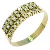 Meia aliança de diamantes em ouro amarelo 18k - 2MAB0030 Meia aliança de diamantes em ouro amarelo 18k - 2MAB0030
