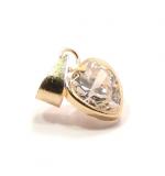Pingente em ouro 18k com zirconia - Coração Pingente em ouro 18k com zirconia - Coração
