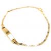 Pulseira feminina de chapa em ouro amarelo 18k Pulseira feminina de chapa em ouro amarelo 18k