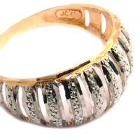 Anel em ouro amarelo e branco 18k - 2ANO0121