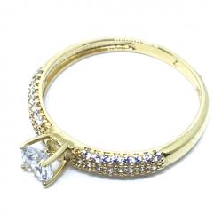 Anel em ouro amarelo 18k com 49 zirconias - 2ANZ0094