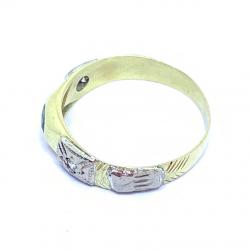 Anel formatura em ouro 18k Zircnia e P. Sinttica - 2APS0006