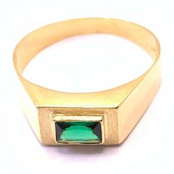 Anel em ouro 18k com pedra sintetica - 2APS0101