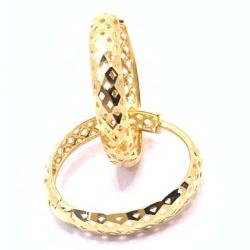 Argola africana de ouro amarelo 18k - 2BRO0078