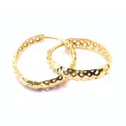 Argola africana de ouro amarelo 18k - 2BRO0078