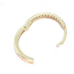 Brinco em ouro 18k feminino com zircnia - 2BRZ0026