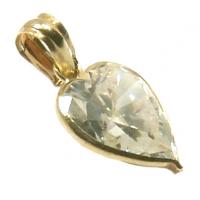 Pingente em ouro 18k com zirconia - Corao - 2PIZ0015