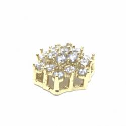 Pingente em ouro 18k com zirconias - 2PIZ0055