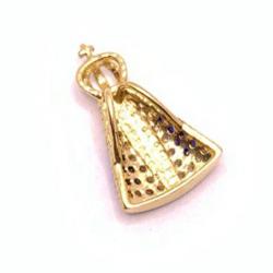 Pingente em ouro 18k com zirconias - N.Sra.Aparecida - 2PIZ0084