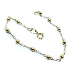 Pulseira de bolinhas infantil em ouro 18k - 2PUO0656