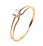 Anel em ouro amarelo 18k com 1 zirconia - 2ANZ0117 Anel em ouro amarelo 18k com 1 zirconia - 2ANZ0117