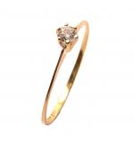 Anel em ouro amarelo 18k com 1 zirconia - 2ANZ0119 Anel em ouro amarelo 18k com 1 zirconia - 2ANZ0119