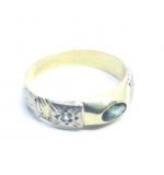 Anel formatura em ouro 18k Zircnia e P. Sinttica - 2APS0006