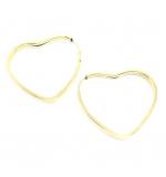 Argola africana em ouro amarelo 18k - corao - 2BRO0133