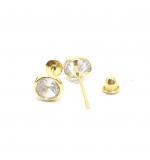 Brinco em ouro 18k com zirconia - 2BRZ0262