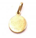 Medalhinha batismo em ouro amarelo 18k - 2MEO0005