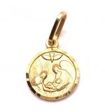 Medalhinha batismo em ouro amarelo 18k - 2MEO0005