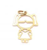 Pingente em ouro 18k - Boneca - 2PIO0449