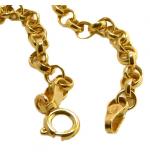 Pulseira de ouro amarelo 18k - Elos portugueses com chapa - 2PUO0503