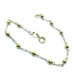 Pulseira de bolinhas infantil em ouro 18k - 2PUO0656